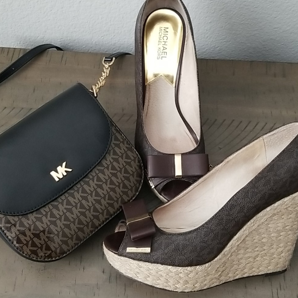 Michael Kors Peep Toe Wedges